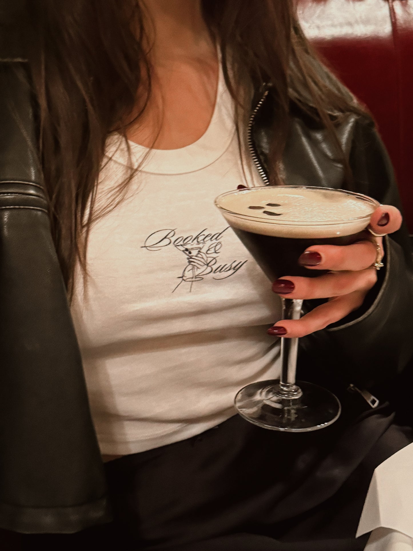 booked & busy martini tank